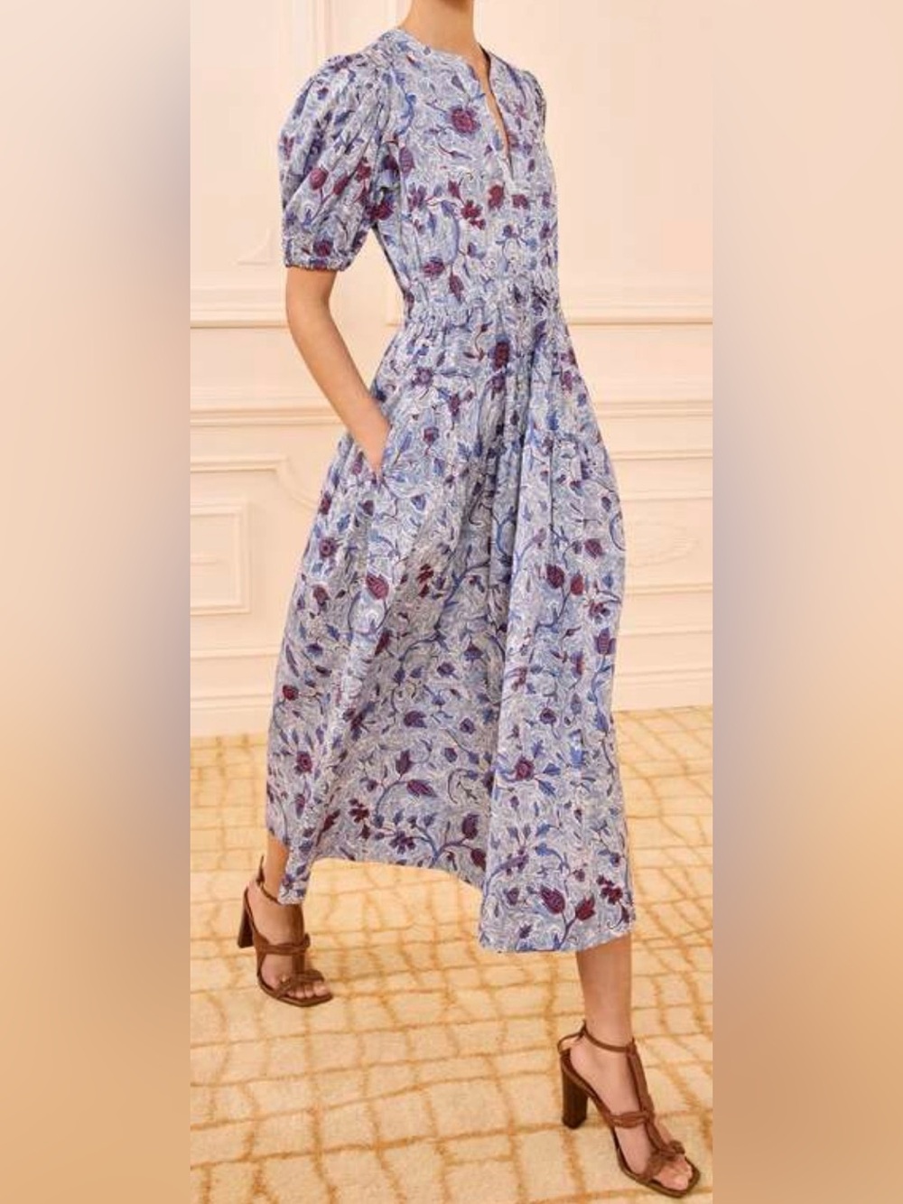 Ulla Johnson Adriana Short Sleeve Cotton Dress